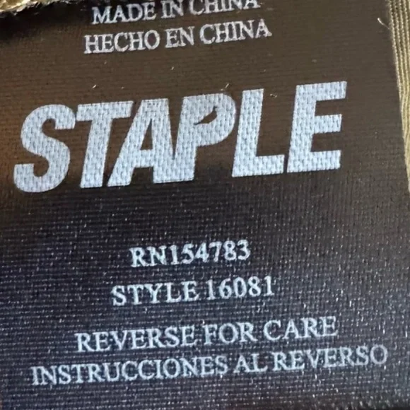 STPL Staple Pigeon Men's Cream Windbreaker Jacket NWT - Picture 5 of 6